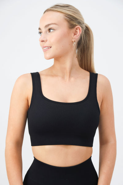 Scarlet Ribbed Bra