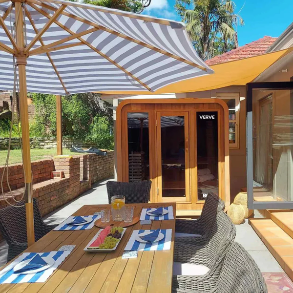 VERVE Clarity Outdoor Steam Sauna - Cedar